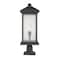 Z-Lite Portland 1 Light Outdoor Pier Mounted Fixture, Oil Rubbed Bronze And Clear Seedy 531PHBXLR-533PM-ORB - alternate 1